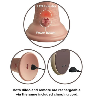 Vibratore realistico in silicone Elite con 10 modalità di vibrazione e ventosa